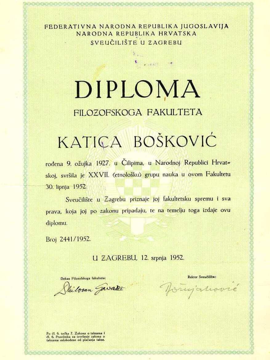 Katica Benc Bošković – uloga u formiranju Zavičajnog muzeja Konavala u Čilipima